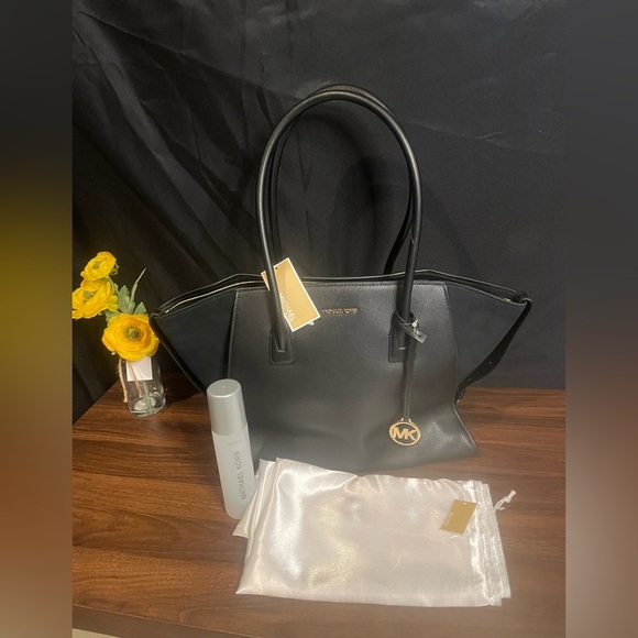 Michael Kors Avril XL Black tote BNWT, large purse, MK, black leather purse - Picture 6 of 11